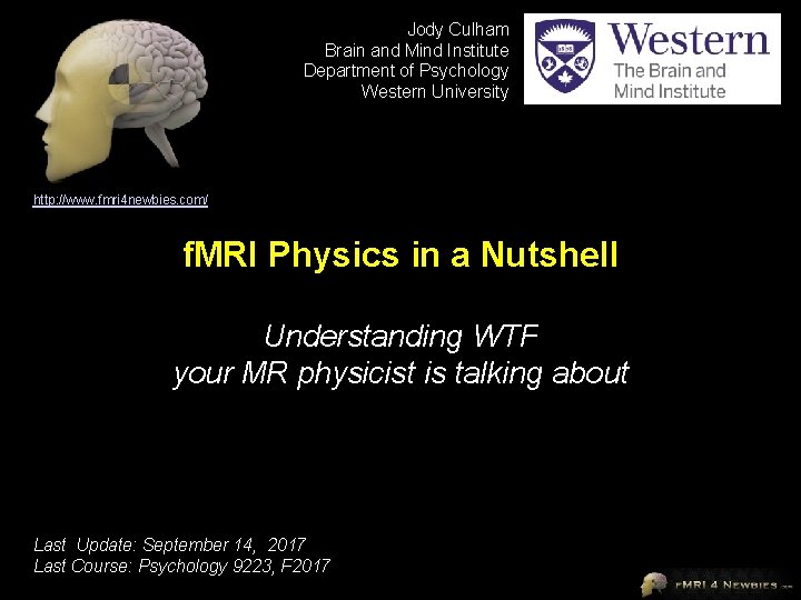 Jody Culham Brain and Mind Institute Department of Psychology Western University http: //www. fmri