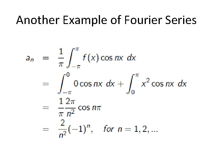 Another Example of Fourier Series 