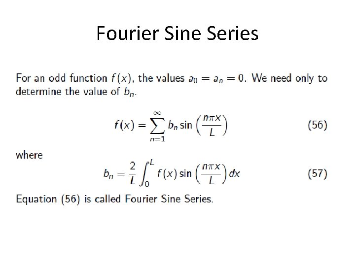 Fourier Sine Series 