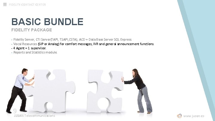 FIDELITY CONTACT CENTER BASIC BUNDLE FIDELITY PACKAGE - Fidelity Server, CTI Server(TAPI, TSAPI, CSTA),