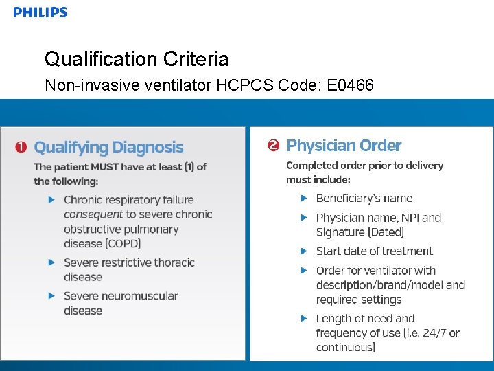 Qualification Criteria Non-invasive ventilator HCPCS Code: E 0466 Confidential 