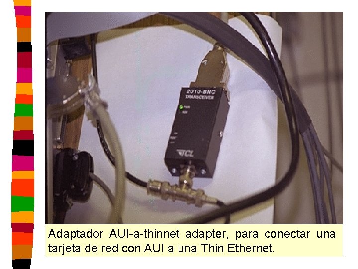Adaptador AUI-a-thinnet adapter, para conectar una tarjeta de red con AUI a una Thin