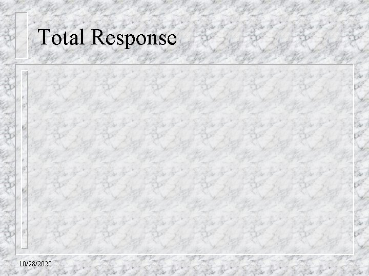 Total Response 10/28/2020 