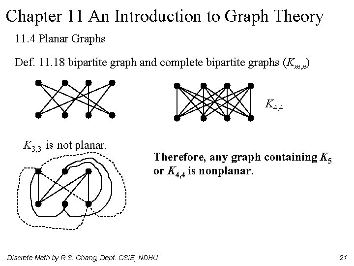 Chapter 11 An Introduction to Graph Theory 11. 4 Planar Graphs Def. 11. 18