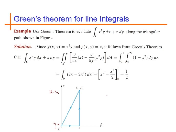 Green’s theorem for line integrals 