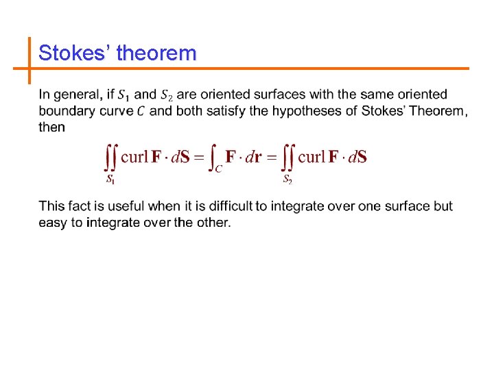 Stokes’ theorem 