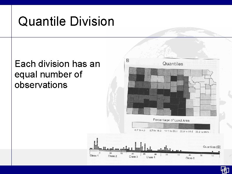 Quantile Division Each division has an equal number of observations Quantile Division Each division has an equal number of observations