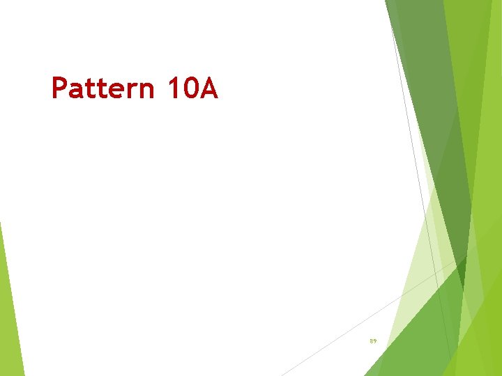 Pattern 10 A 89 