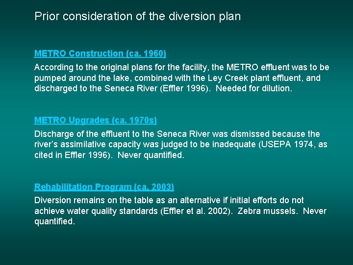 Prior consideration of the diversion plan METRO Construction (ca. 1960) According to the original Prior consideration of the diversion plan METRO Construction (ca. 1960) According to the original