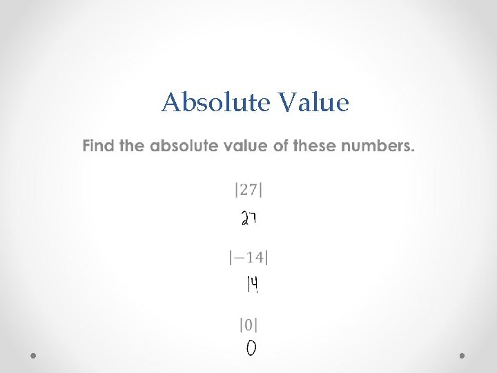 Absolute Value 