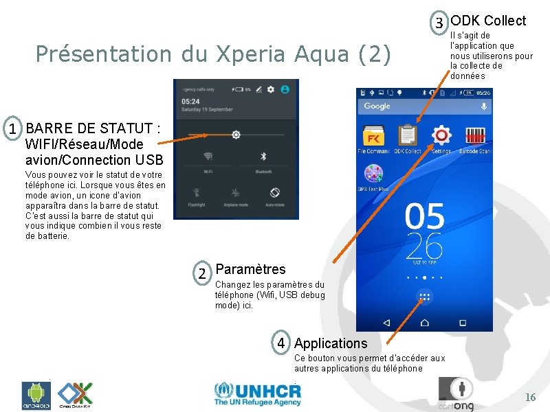 3 ODK Collect Présentation du Xperia Aqua (2) Il s’agit de l’application que nous