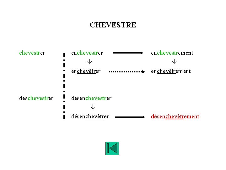 CHEVESTRE chevestrer enchevestrer enchevêtrer enchevestrement enchevêtrement deschevestrer desenchevestrer désenchevêtrer désenchevêtrement 