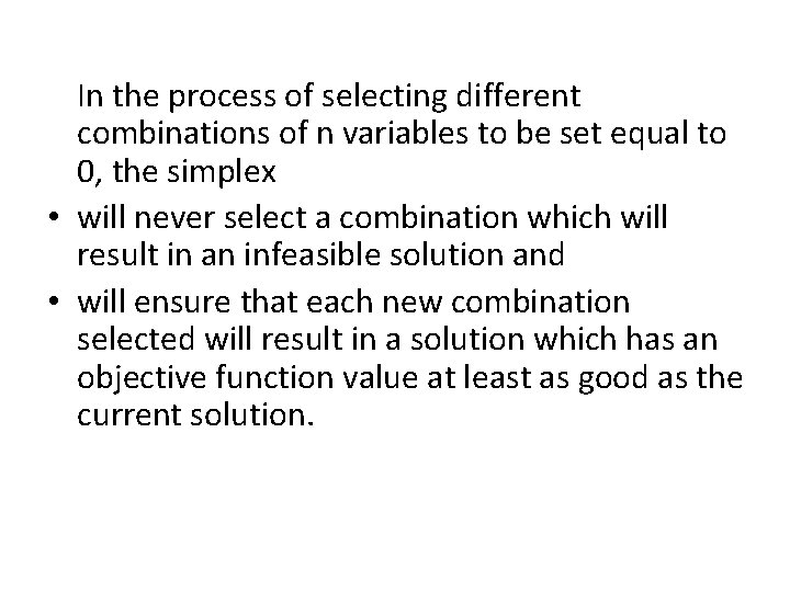 In the process of selecting different combinations of n variables to be set equal