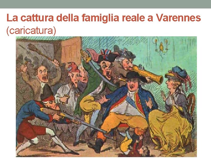 La cattura della famiglia reale a Varennes (caricatura) 