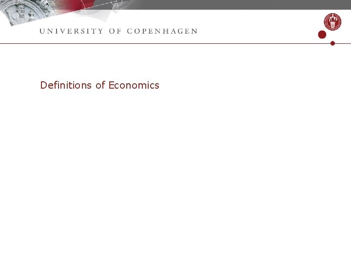 Definitions of Economics 