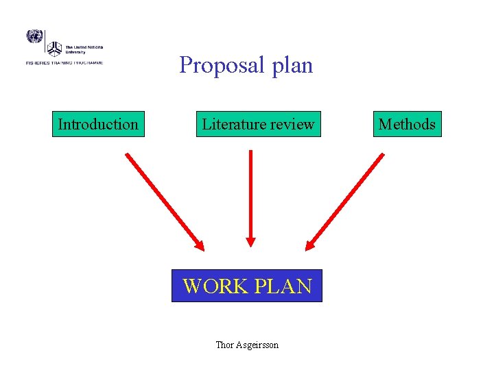 Proposal plan Introduction Literature review WORK PLAN Thor Asgeirsson Methods Proposal plan Introduction Literature review WORK PLAN Thor Asgeirsson Methods