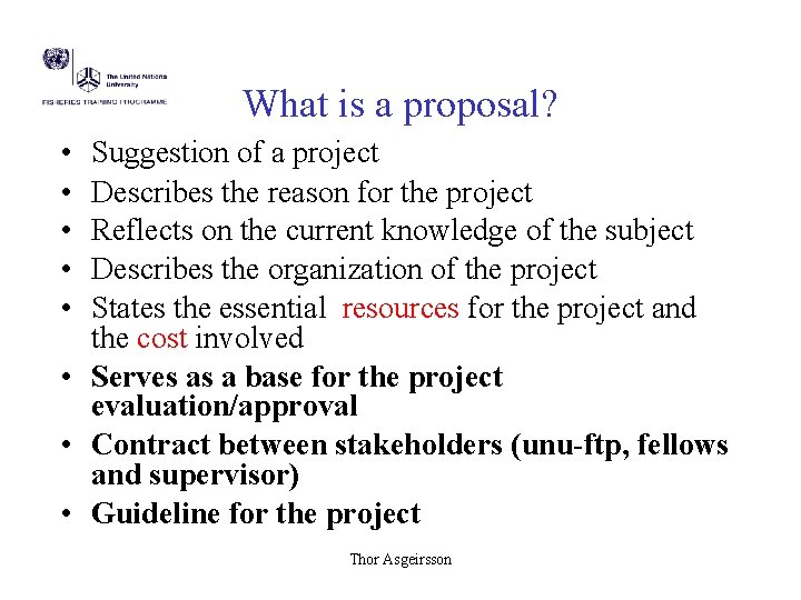 What is a proposal? • • • Suggestion of a project Describes the reason What is a proposal? • • • Suggestion of a project Describes the reason