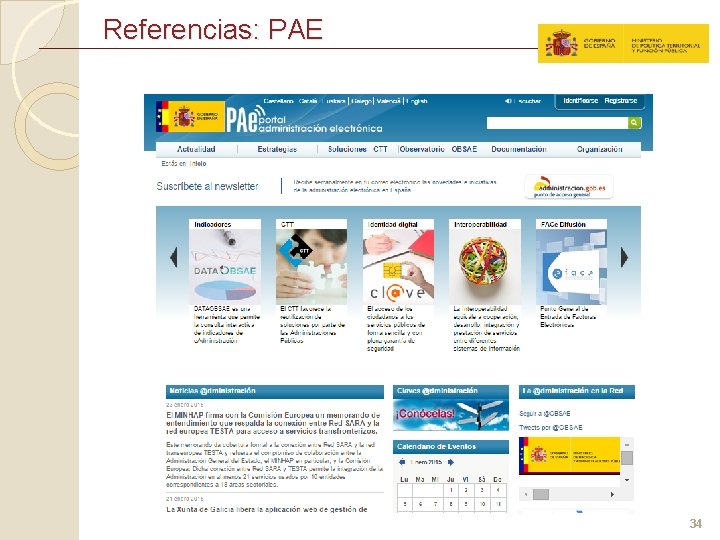 Referencias: PAE 34 