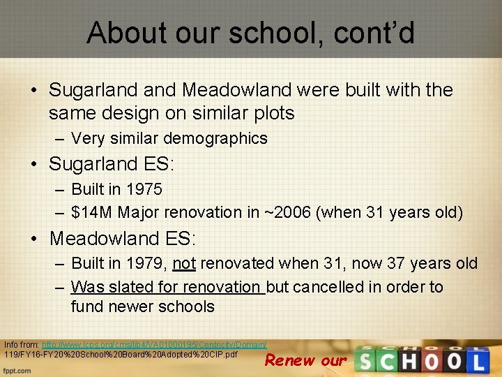 Renew our Meadowland Elementary 2016 17 Renovation Campaign