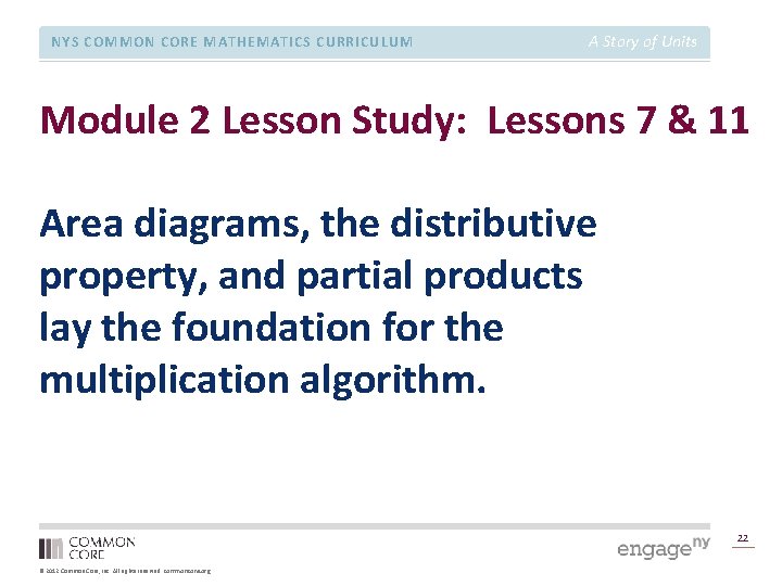 NYS COMMON CORE MATHEMATICS CURRICULUM A Story of Units Module 2 Lesson Study: Lessons