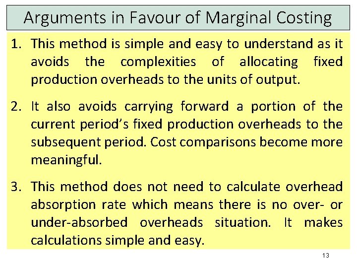 Absorption And Marginal Costing Lesson 5 1 Compare