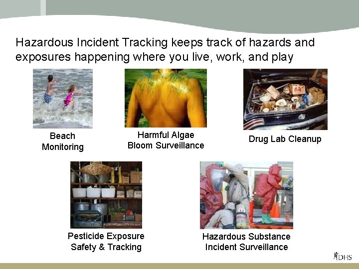 Hazardous Incident Tracking keeps track of hazards and exposures happening where you live, work,