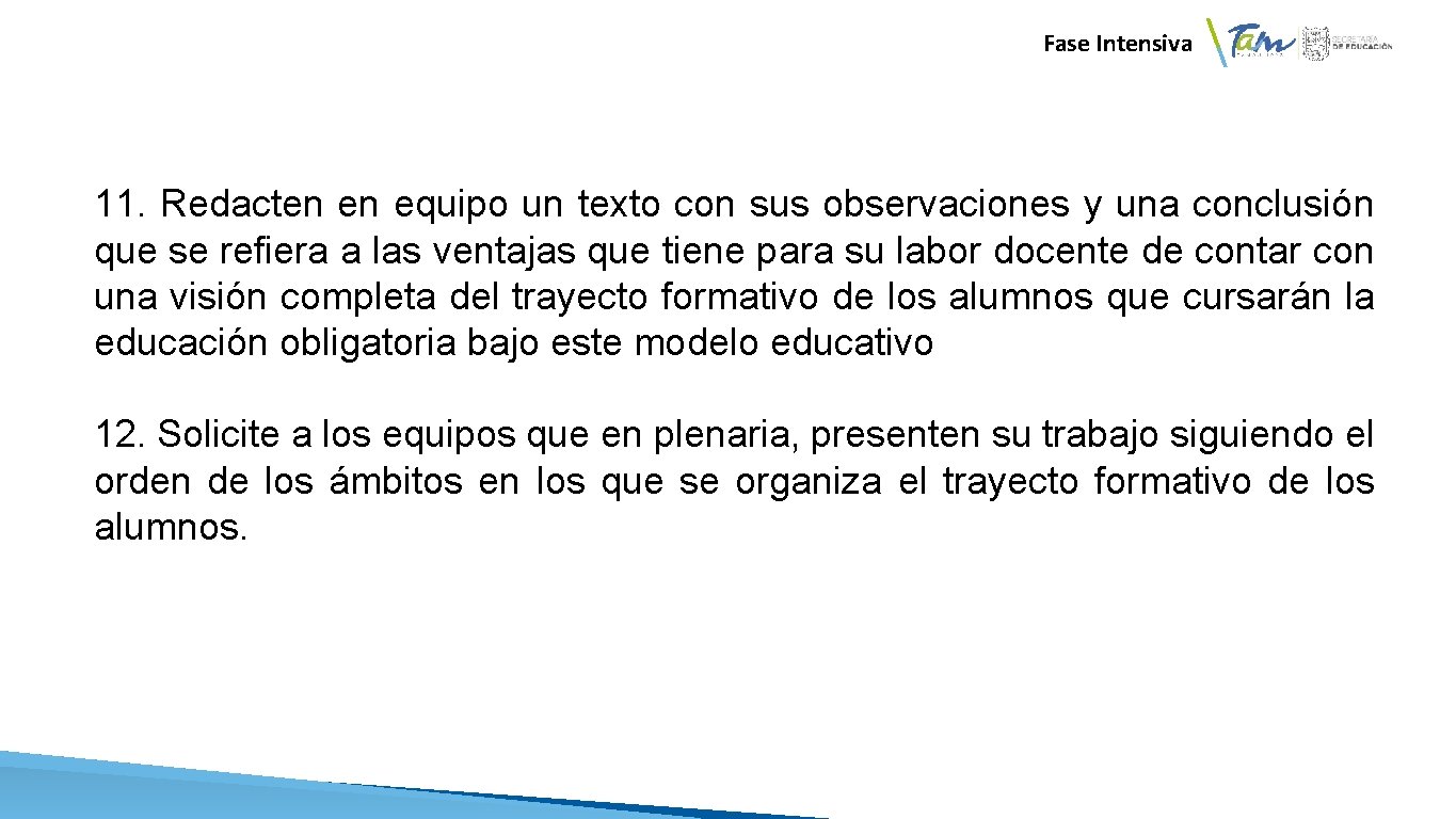  Fase Intensiva 11. Redacten en equipo un texto con sus observaciones y una