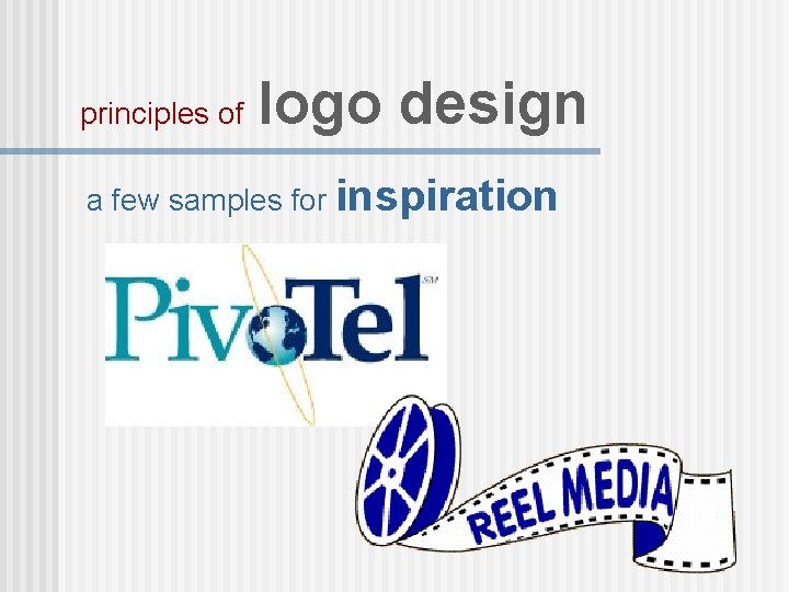 principles of logo design a few samples for inspiration 