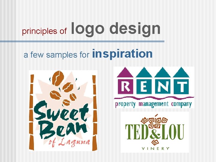 principles of logo design a few samples for inspiration 