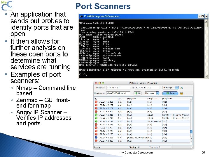  An application that sends out probes to identify ports that are open It