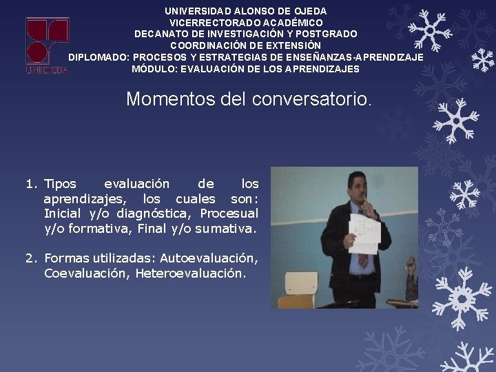 UNIVERSIDAD ALONSO DE OJEDA VICERRECTORADO ACADÉMICO DECANATO DE INVESTIGACIÓN Y POSTGRADO COORDINACIÓN DE EXTENSIÓN