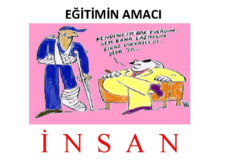 EĞİTİMİN AMACI İ N S A N EĞİTİMİN AMACI İ N S A N