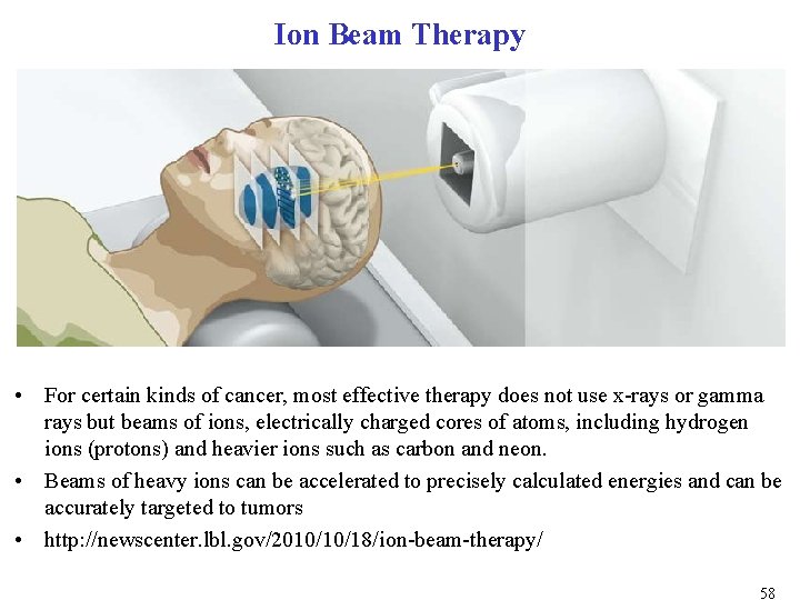 Ion Beam Therapy • For certain kinds of cancer, most effective therapy does not Ion Beam Therapy • For certain kinds of cancer, most effective therapy does not