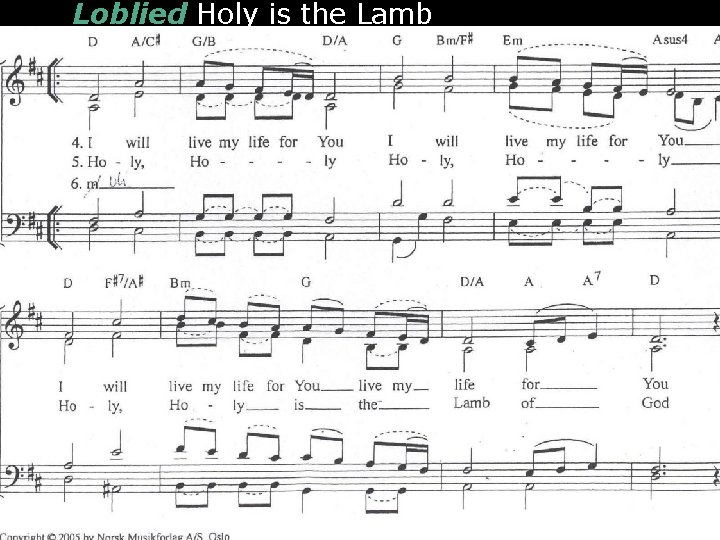 Loblied Holy is the Lamb 
