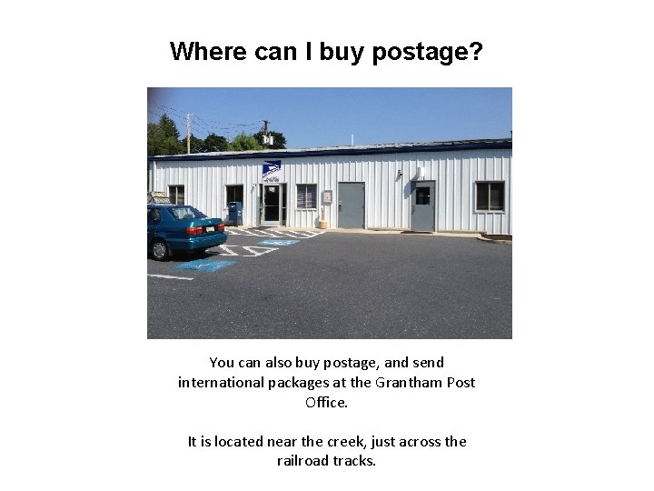 Where can I buy postage? You can also buy postage, and send international packages