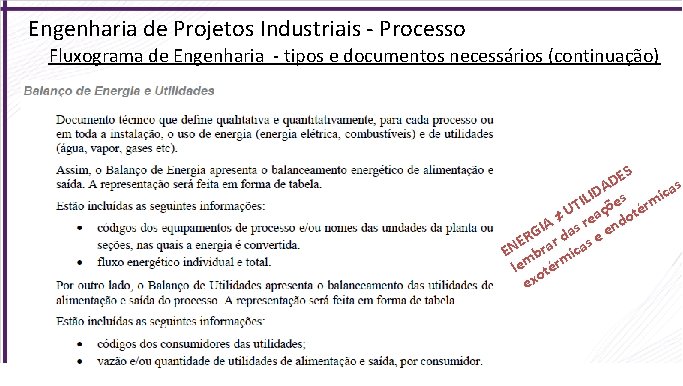 Engenharia de Projetos Industriais - Processo Fluxograma de Engenharia - tipos e documentos necessários