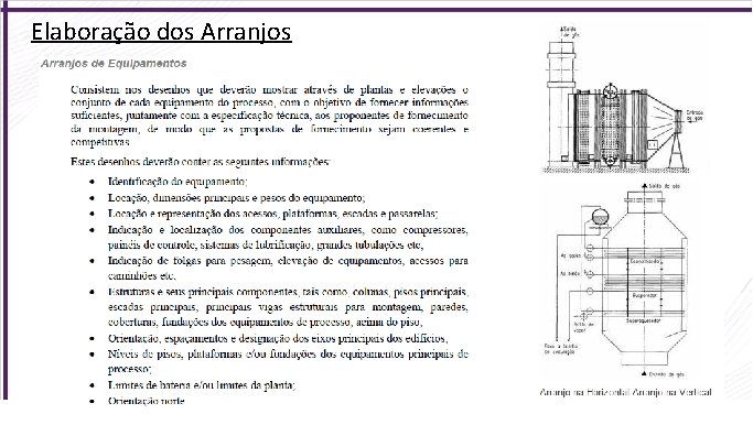 Elaboração dos Arranjos 