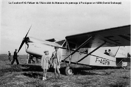 Le Caudron 510 Pélican de l’Aéro-club de Mascara de passage à Perrégaux en 1938