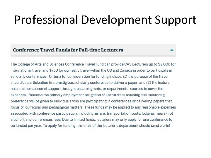 Professional Development Support 