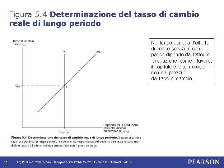 Figura 5. 4 Determinazione del tasso di cambio reale di lungo periodo Nel lungo