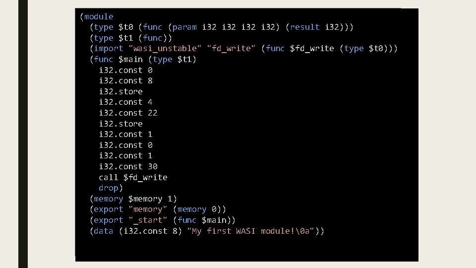 (module (type $t 0 (func (param i 32) (result i 32))) (type $t 1
