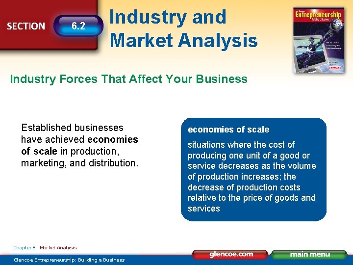 SECTION 6. 2 Industry and Market Analysis Industry Forces That Affect Your Business Established