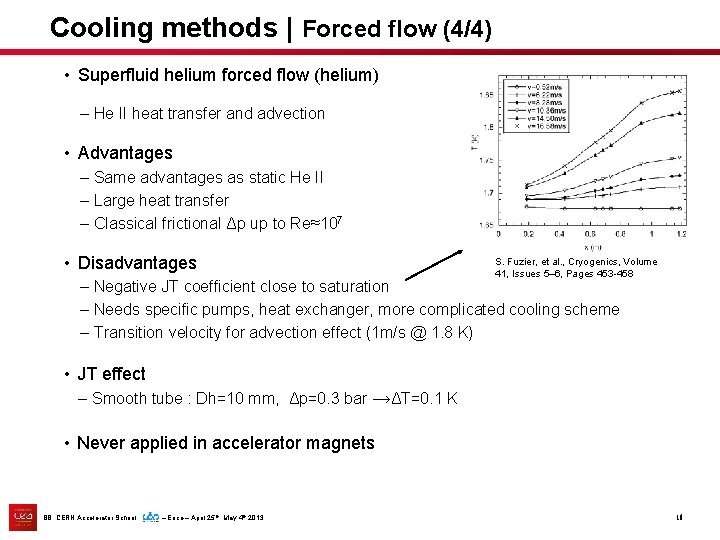 Cooling methods | Forced flow (4/4) • Superfluid helium forced flow (helium) – He