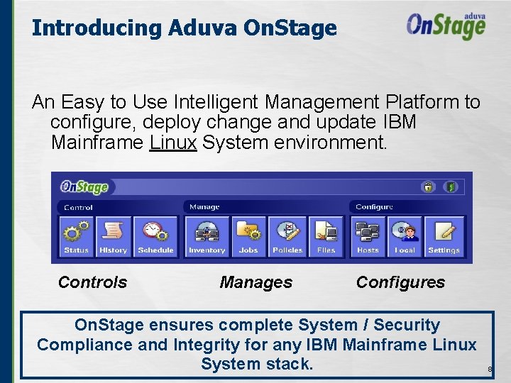 Introducing Aduva On. Stage An Easy to Use Intelligent Management Platform to configure, deploy