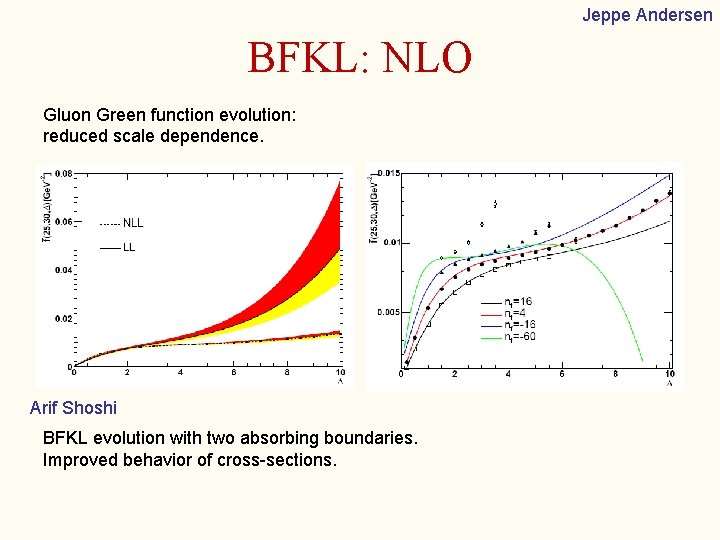 Jeppe Andersen BFKL: NLO Gluon Green function evolution: reduced scale dependence. Arif Shoshi BFKL