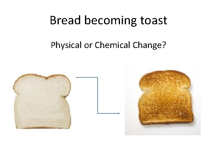 Bread becoming toast Physical or Chemical Change? 