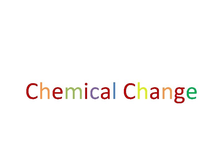 Chemical Change 