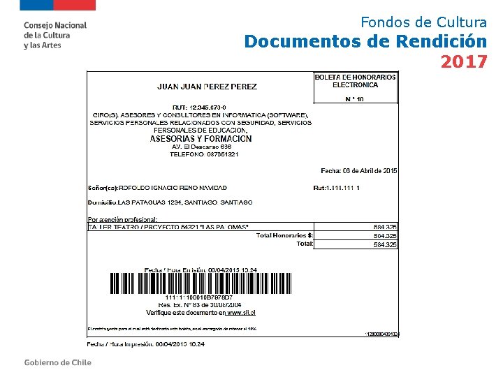 Fondos de Cultura Documentos de Rendición 2017 