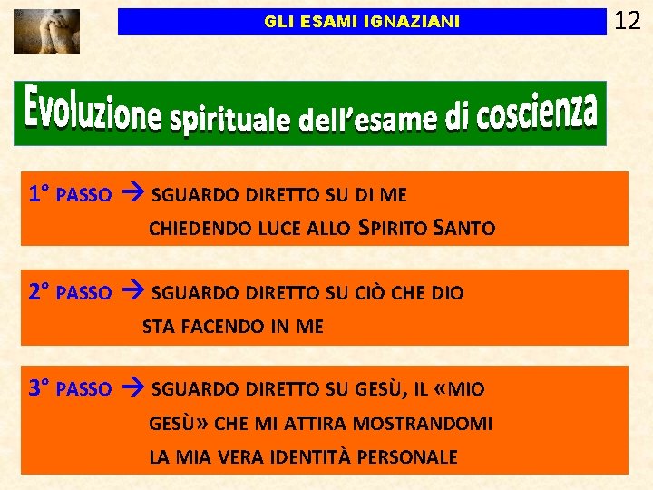 GLI ESAMI IGNAZIANI 1° PASSO SGUARDO DIRETTO SU DI ME CHIEDENDO LUCE ALLO SPIRITO GLI ESAMI IGNAZIANI 1° PASSO SGUARDO DIRETTO SU DI ME CHIEDENDO LUCE ALLO SPIRITO