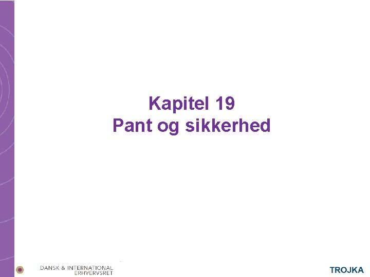 Kapitel 19 Pant og sikkerhed 